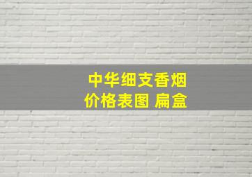 中华细支香烟价格表图 扁盒